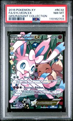 2016 Pokemon XY Sylveon EX #RC32 - Generations Radiant Collection - PSA 8 - Image 1