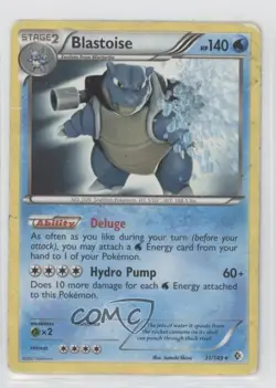 Blastoise Pokemon Black & White Boundaries Crossed #31 11dt - Image 1
