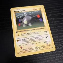 1999 Pokemon TCG Magnemite Base Set 1st Edition Shadowless Non-Holo 53/102 - Image 2