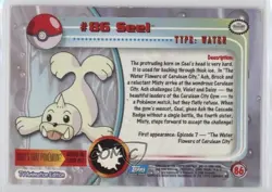 Seel Silver Foil Topps Pokemon TV Animation Edition Series 2 #86 2000 16q7 - Image 2