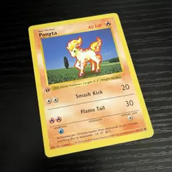 1999 Pokemon TCG Ponyta Base Set 1st Edition Shadowless Non-Holo 60/102 - Image 2