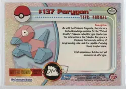 Porygon Topps Pokemon TV Animation Edition Series 3 #137 2000 12gr - Image 2