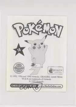 Caterpie Merlin Pokemon Album Stickers #10 1999 1md - Image 2