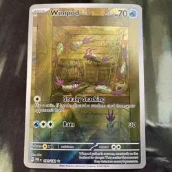 Wimpod 191/182 Sv04: Paradox Rift Holo Pokemon Card Water Type Full Art - Image 1