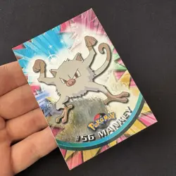 MANKEY #56 HOLO FOIL TOPPS TV ANIMATION CARD POKEMON 1999 ITA NINTENDO RARA - Image 4