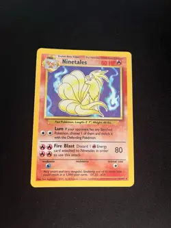 4TH PRINT Ninetales 12/102 LP Holo Rare Base Set Pokemon Card Vintage 1999-2000 - Image 1