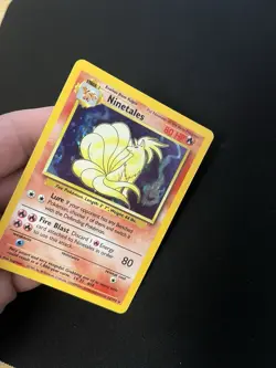 4TH PRINT Ninetales 12/102 LP Holo Rare Base Set Pokemon Card Vintage 1999-2000 - Image 2