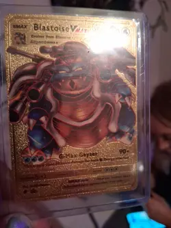 Pokemon TCG Blastoise VMAX - Gold Foil Pokemon Card Fan Art Card HP 350 - Image 5