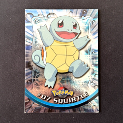SQUIRTLE #07 FOIL HOLO TOPPS TV ANIMATION CARD CARTA POKEMON NINTENDO ITA 1999 - Image 1