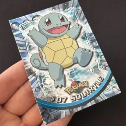 SQUIRTLE #07 FOIL HOLO TOPPS TV ANIMATION CARD CARTA POKEMON NINTENDO ITA 1999 - Image 4