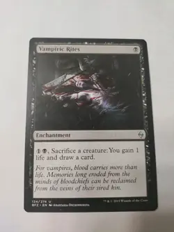 Vampiric Rites - Battle for Zendikar #124/274 MTG Magic The Gathering - Image 1