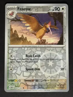 Fearow #022/165 Reverse Holo SV: Scarlet & Violet 151 Pokemon Card TCG - Image 1