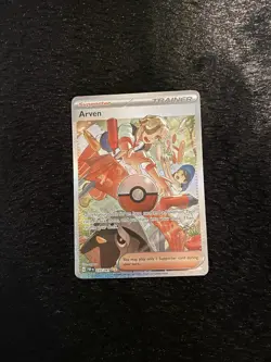 Pokemon TCG Paldean Fates Arven TCG 235/091 Special Illustration Rare Holo Card - Image 1