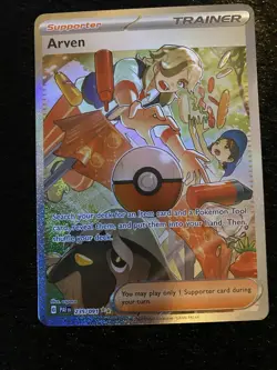 Pokemon TCG Paldean Fates Arven TCG 235/091 Special Illustration Rare Holo Card - Image 2