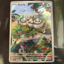 Starly 221/198 Sv01: Scarlet & Violet Base Set Holo Illustration Rare Pokemon - Image 1