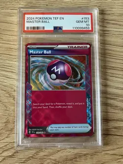 2024 Pokemon Temporal Forces Master Ball PSA 10 - Image 1