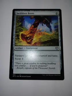 1x Swiftfoot Boots NM Commander Legends MTG - Image 1