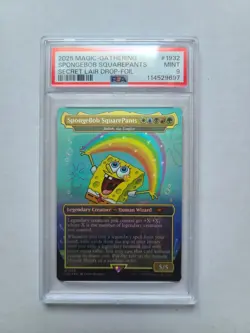 MTG SpongeBob SquarePants FOIL PSA 9 MINT SpongeBob Magic Card SLD #1932 - Image 1