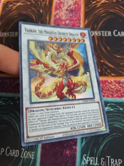 Yugioh Vahram, the Magistus Divinity Dragon GEIM-EN006 Super Rare 1st Edition NM - Image 2