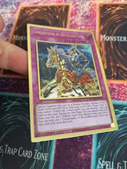 Yugioh Conquistador of the Golden Land MGED-EN054 Premium Gold Rare 1st Ed NM - Image 2