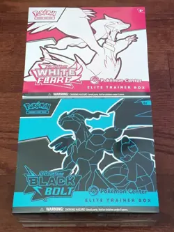 Pokemon Black Bolt & White Flare Pokemon Center Elite Trainer Box ETB Set - Image 1