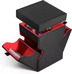 MTG Deck Box for Window Display, On Top with Dice Storage, Trading Card Storage - Image 1