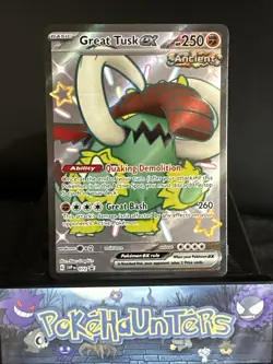 Pokemon Card Great Tusk EX SVP072 Black Star Promo Holo Rare NM - Image 1