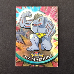 POKEMON TOPPS SERIES 1 MACHOKE 67 HOLO FOIL ITALIANA VINTAGE ANIME CARD 1999 - Image 1