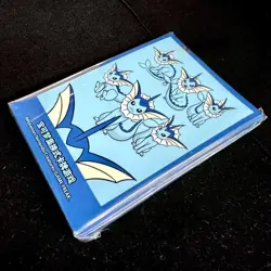 Pokemon Chinese Vaporeon Card Sleeve Set 64 Pieces Sealed From Eevee Box - Image 1
