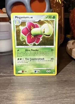 Meganium Holo Pokemon TCG Card 13/123 Mysterious Treasures Series - Image 2