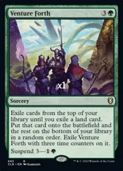 Venture Forth - Baldur's Gate CLB - Rare - MTG Magic Pack fresh NM - Image 1