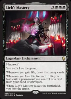 Lich's Mastery - Light Play MTG Dominaria - Image 1