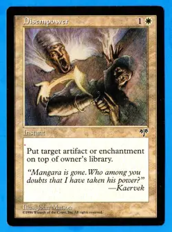 Disempower 1996 MTG Mirage White Common Instant LP (D) - Image 1