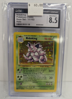 Nidoking Pokemon (1999) Base Set - 11/102 Holo CGC 8.5 NM/MINT+ - Image 1