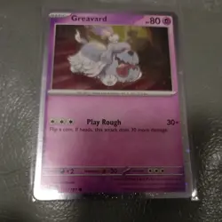 Pokemon Greavard 100/197 Obsidian Fates Cosmos Holo Promo NM - Image 1