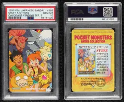 Misty & others Bandai Carddass Pokemon Anime Collection Vending PSA 10 1999 0k9n - Image 3