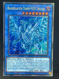 Blauaugiger Chaos-MAX-Drache RA04-DE051 Quarter Century Deutsch NM YUGIOH - Image 1