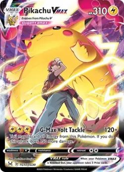 Pokemon Pikachu VMAX NM 1st Edition Normal SWSH11: Lost Origin Trainer Gallery - Image 1