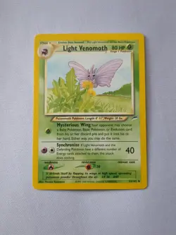 Pokemon TCG 2002 Neo Destiny: Light Venomoth 53/105 Non-Holo Uncommon Card NM - Image 1