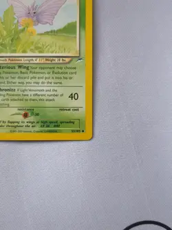 Pokemon TCG 2002 Neo Destiny: Light Venomoth 53/105 Non-Holo Uncommon Card NM - Image 5