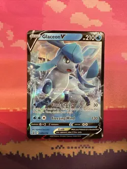 Pokemon Card Glaceon V SWSH196 Black Star Promo Near Mint - Image 1