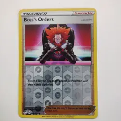 Boss's Orders 058/072 Shining Fates Reverse Holo Rare Pokemon Card NM - Image 1
