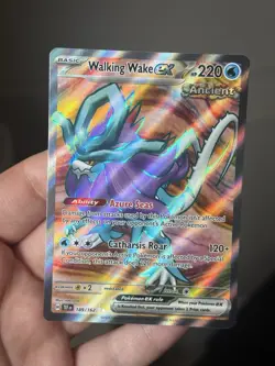 Pokemon TCG Walking Wake EX 189/162 Holo Shiny Card Temporal Forces - Image 1