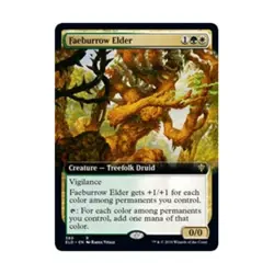 WOTC MtG Throne of Eldraine Faeburrow Elder (Extended Art) (R) NM - Image 1