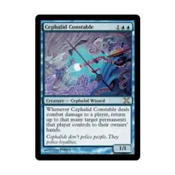 WOTC MtG 10th Ed Cephalid Constable (R) EX - Image 1