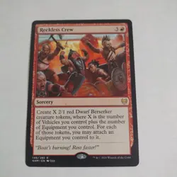 x1 Reckless Crew KHM MTG Kaldheim 146/285 RARE M/NM 1x - Image 1
