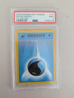First Edition Pokemon TCG Water Energy **PSA 9** only 74 in the world Mint slab - Image 1