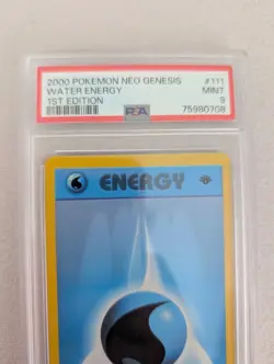 First Edition Pokemon TCG Water Energy **PSA 9** only 74 in the world Mint slab - Image 3