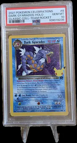 Dark Gyarados 8/82 Holo Pokemon TCG Celebrations 2021 PSA 10 - Image 1