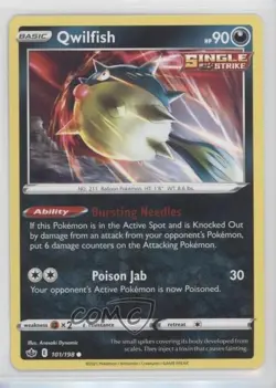 Qwilfish Pokemon Sword & Shield Chilling Reign #101 0ib4 - Image 1